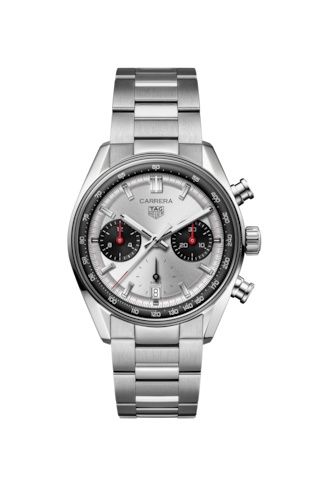TAG Heuer Carrera Chronograph Glass Box Stainless Steel / Panda / Bracelet